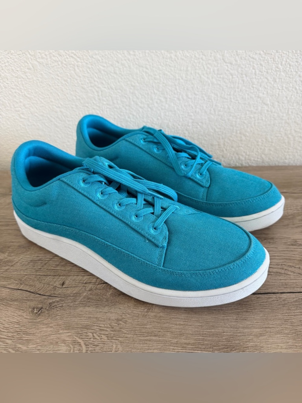 Allbirds Canvas Pacers Sneaker Shoes Mens 13 Teal Blue‎ Comfort Casual Shoes